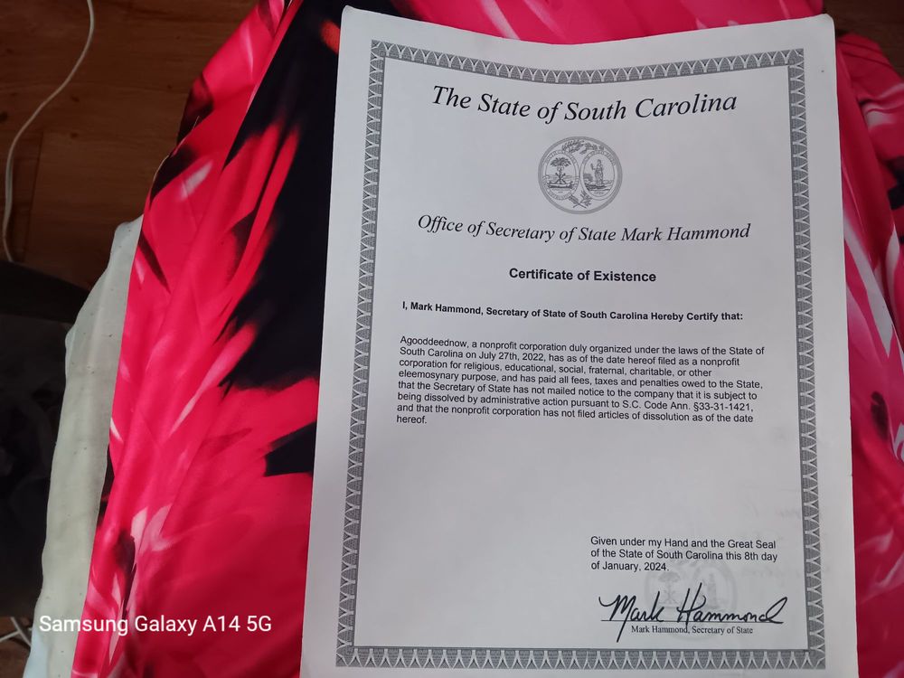 A Good Deed Now Foundation - social services organization in Columbia, SC