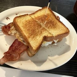 Hughes Hotel - The bacon and egg sandwich with cheese hit the spot