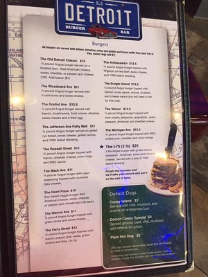 Menu photo 2 Old Detroit Burger Bar Troy, MI Menu photo 2 Old Detroit Burger Bar Troy, MI