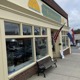 Exterior outside entrance of The Riverside Café - Ellsworth, Maine Exterior outside entrance of The Riverside Café - Ellsworth, Maine