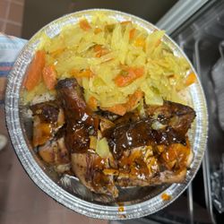 Tastes Of The Caribbean - Jerk Chicken with Cabbage Rice and Peas
