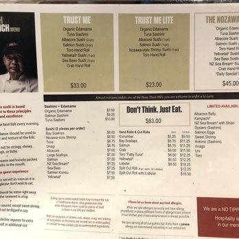 SUGARFISH | Flatiron - Lunch menu - Sushi Bars Near Me - New York, New York