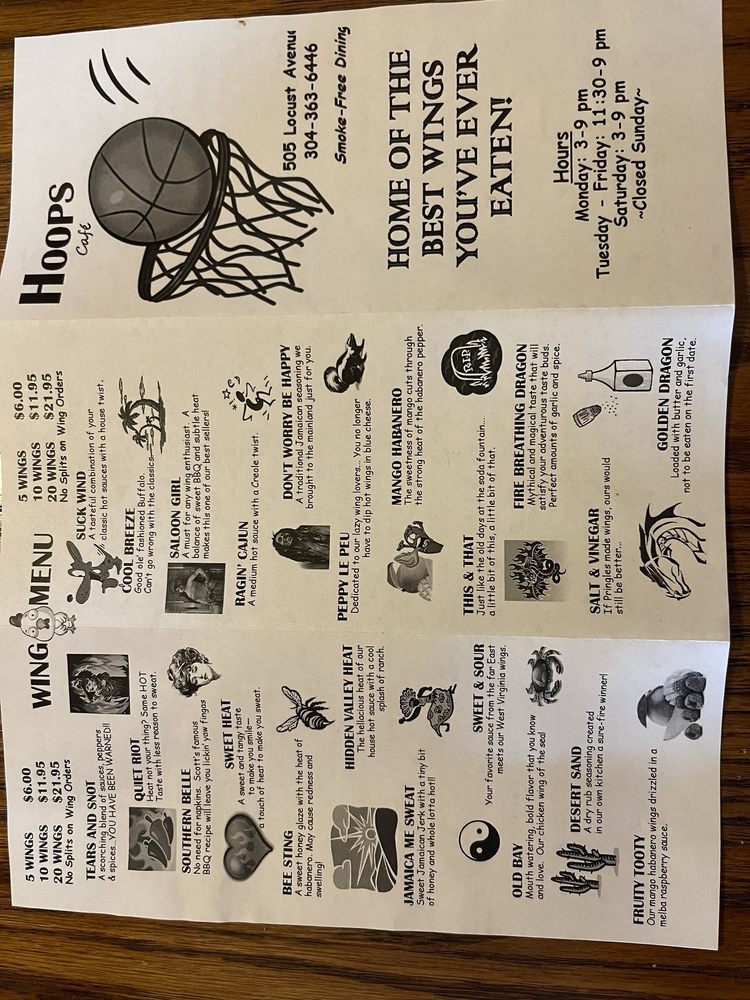 Food from Hoops Cafe