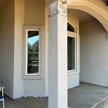 Professional Plastering Contractors - They took this foam column off and didn't come back to replace it and wouldn't return my calls or texts. - Stucco Services Near Me