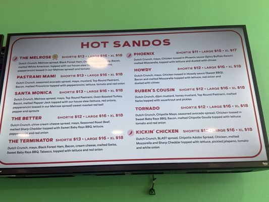 Menu photo 1 Ghost Sando Shop Los Angeles, CA