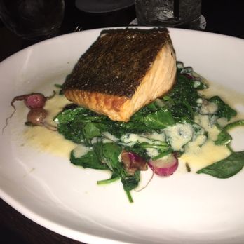 Pyramid Restaurant - Three out of four people at our table ordered the salmon on top of fresh greens. They said it was amazing. - New American Near Me - Dallas, Texas Pyramid Restaurant - Three out of four people at our table ordered the salmon on top of fresh greens. They said it was amazing. - New American Near Me - Dallas, Texas