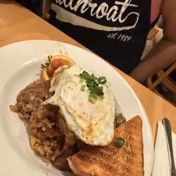 Café Kaila - Meatloaf Loco w/ Fried Rice (extra fee for fried rice) - Breakfast & Brunch Near Me - Honolulu, Hawaii Café Kaila - Meatloaf Loco w/ Fried Rice (extra fee for fried rice) - Breakfast & Brunch Near Me - Honolulu, Hawaii
