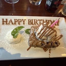 Complementary birthday dessert! Complementary birthday dessert!
