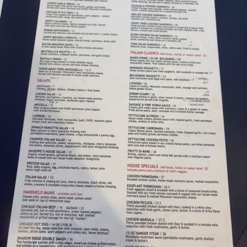 Guiseppes - Menu 8/2026 - Italian Near Me - Palm Desert, California