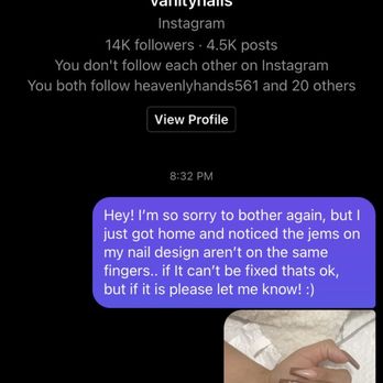 Vanity Nails - Instagram messages - Nail Salons Near Me - Wellington, Florida