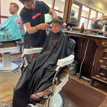 Logan Bros Shaving - Beau's in the chair getting his school cut! - Barbers Near Me - Aliso Viejo, California Logan Bros Shaving - Beau's in the chair getting his school cut! - Barbers Near Me - Aliso Viejo, California