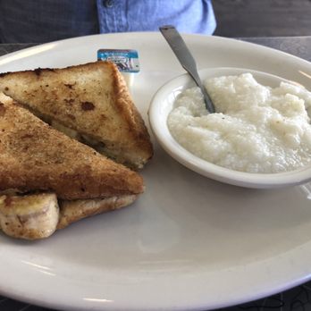 Arcade Restaurant - Peanut butter and banana sandwich with grits - Diners Near Me - Memphis, Tennessee Arcade Restaurant - Peanut butter and banana sandwich with grits - Diners Near Me - Memphis, Tennessee
