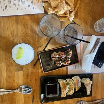 Spice Asian Kitchen - appetizers, including Szechuan dumplings and Spicy Tuna Rice Crisps and crab rangoon dip - Asian Fusion Near Me - Fort Mill, South Carolina Spice Asian Kitchen - appetizers, including Szechuan dumplings and Spicy Tuna Rice Crisps and crab rangoon dip - Asian Fusion Near Me - Fort Mill, South Carolina