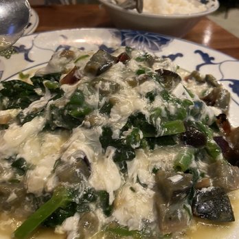 Great China - Sauteed Snow Pea Leaves with Century Eggs - Chinese Near Me - Berkeley, California