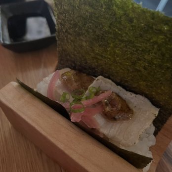 Yonsei Handrolls - Seared Albacore, black garlic - Japanese Near Me - Oakland, California Yonsei Handrolls - Seared Albacore, black garlic - Japanese Near Me - Oakland, California