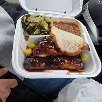 Big Daddy's BBQ - # 1 combo: 2 pork ribs, greens & baked beans. - Barbeque Near Me - San Jacinto, California Big Daddy's BBQ - # 1 combo: 2 pork ribs, greens & baked beans. - Barbeque Near Me - San Jacinto, California