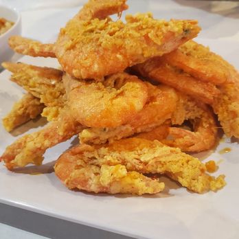 Crawfish Cafe - salted egg yolk shrimp (wok dish) - Seafood Near Me - Houston, Texas