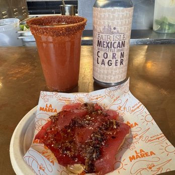 La Marea Marisqueria - Tuna Tostada and Michelada - Mexican Near Me - Seattle, Washington