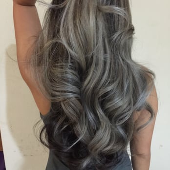 Canvas Studio - Silver/greyish hair done by Tia! - Hair Salons Near Me - Renton, Washington