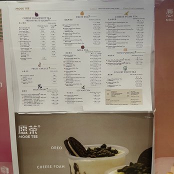 Moge Tee - Tampa - Menu sept 2022 - Coffee & Tea Near Me - Tampa, Florida Moge Tee - Tampa - Menu sept 2022 - Coffee & Tea Near Me - Tampa, Florida
