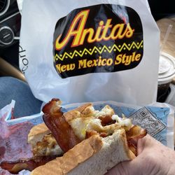 Anita's New Mexico Style Mexican Food - Bacon, egg, and cheese on Texas toast.
