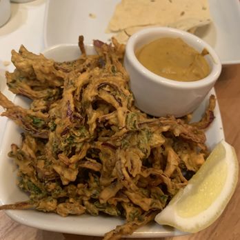 Paper Dosa - kale and onion pakora - Indian Near Me - Santa Fe, New Mexico