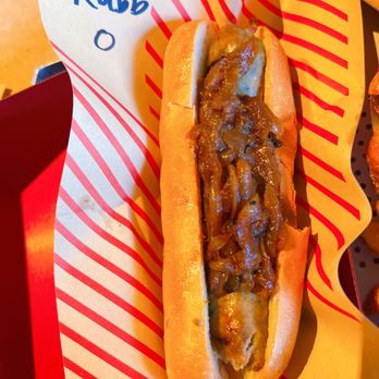 Wurstküche - Rabbit & Pork with Leeks & Carrots & Onions $12.50 - Hot Dogs Near Me - Los Angeles, California Wurstküche - Rabbit & Pork with Leeks & Carrots & Onions $12.50 - Hot Dogs Near Me - Los Angeles, California