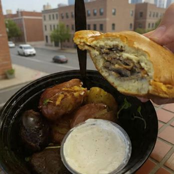 Nordic Bites - Lamb Gyro UFO and Smashed Potatoes with Truffle Aioli sauce - Hot Dogs Near Me - Stockton, California