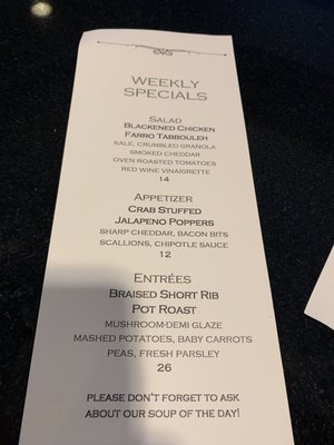 Menu photo 1 Parkway Grill Deerfield, IL