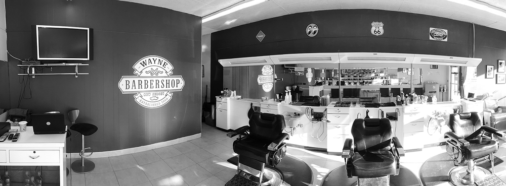 Wayne Barber Shop Logo