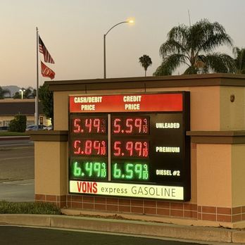 Vons Fuel Station - $5.499 - Gas Stations Near Me - Escondido, California Vons Fuel Station - $5.499 - Gas Stations Near Me - Escondido, California