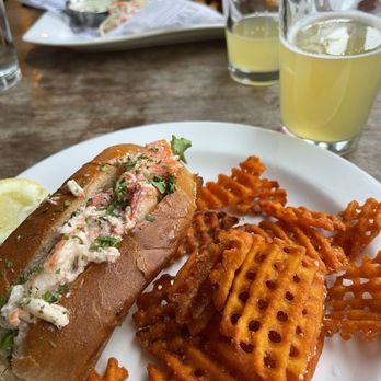 McKays Public House - Big roll, small portion of lobster. - American Near Me - Bar Harbor, Maine McKays Public House - Big roll, small portion of lobster. - American Near Me - Bar Harbor, Maine