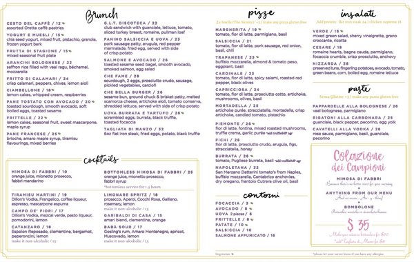 Menu photo 1 Oretta Toronto, ON Menu photo 1 Oretta Toronto, ON
