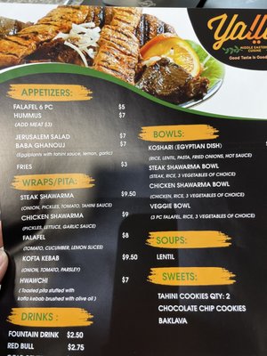 Menu photo 2 Yalla Middle Eastern Cuisine Mokena, IL