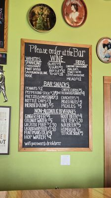 Menu photo 1 Pourhouse Port Townsend, WA