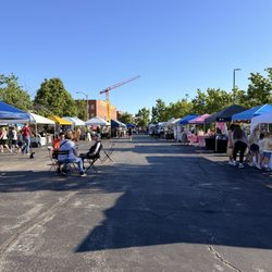 St. Charles Farmer’s Market - View of the vendors in the parking area.