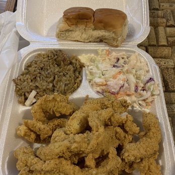 Chicken Shack - Large Fish  dinner. They don't skimp on the portions! - Fast Food Near Me - Baton Rouge, Louisiana
