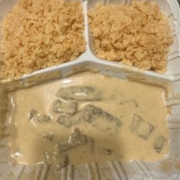 This is what I got for my wedding meal 2 tortillas and I can't even put meat in more than one.