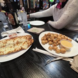 Cheesy bread and Pretzel Bites Cheesy bread and Pretzel Bites