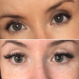 My not-so-great before(top) and after(bottom). Stay away from the "natural" cluster extensions. Just go splurge on a nice mascara instead. My not-so-great before(top) and after(bottom). Stay away from the "natural" cluster extensions. Just go splurge on a nice mascara instead.