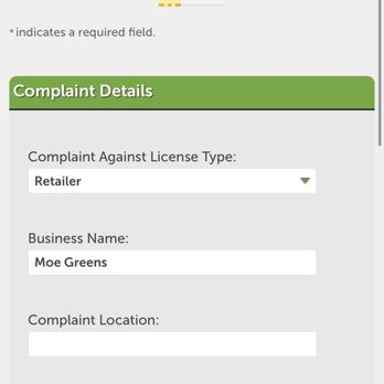 Moe Greens - Filing my complaint as well as in person - Cannabis Dispensaries Near Me - San Francisco, California Moe Greens - Filing my complaint as well as in person - Cannabis Dispensaries Near Me - San Francisco, California