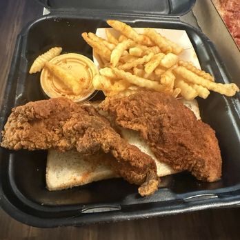 Dave's Hot Chicken - The #1 combo. Even in takeout plates, all I could say was "woooo FRESH!" - Chicken Shop Near Me - Chelmsford, Massachusetts Dave's Hot Chicken - The #1 combo. Even in takeout plates, all I could say was "woooo FRESH!" - Chicken Shop Near Me - Chelmsford, Massachusetts