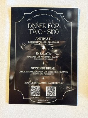 Menu photo 1 Chef’s Roma Kitchen Henderson, NV Menu photo 1 Chef’s Roma Kitchen Henderson, NV
