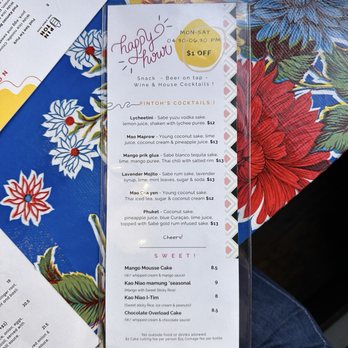 Pintoh Thai - Drink menu - Thai Near Me - Oakland, California Pintoh Thai - Drink menu - Thai Near Me - Oakland, California