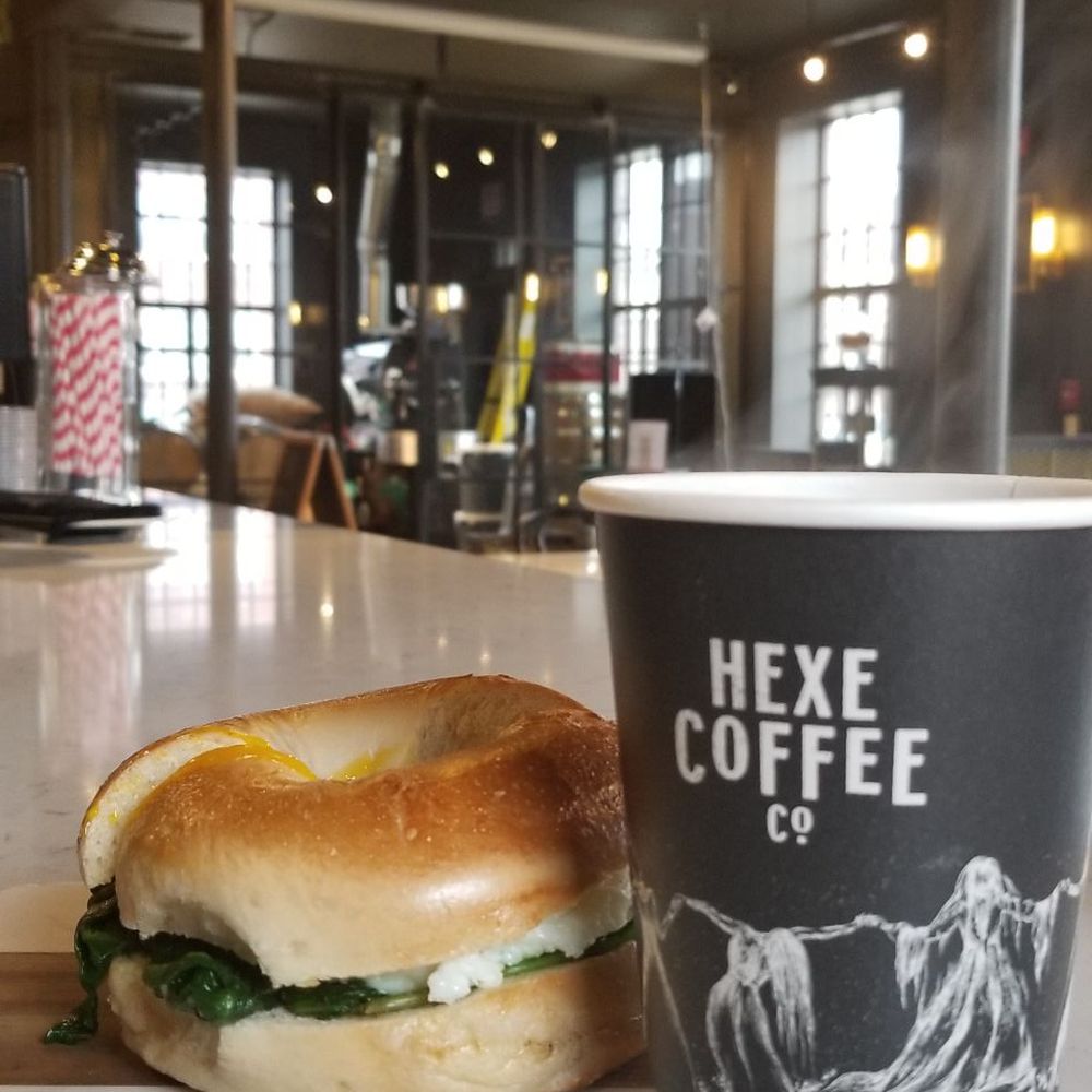 Hexe Coffee - Morning coffee and sandwich (greens and egg). - Coffee & Tea Near Me - Chicago, Illinois Hexe Coffee - Morning coffee and sandwich (greens and egg). - Coffee & Tea Near Me - Chicago, Illinois