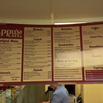 Appu's Cafe - Menu 1/14/2019 - Vegan Near Me - Long Beach, California