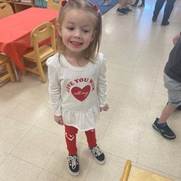 My daughter at their valentines party