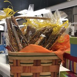 Nancy's Candy Corner - Fall hand dipped chocolate covered pretzel rods.