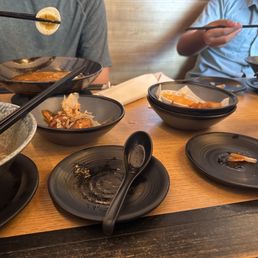 Tayoaki, chicken katuate, Odon, noodles Tayoaki, chicken katuate, Odon, noodles