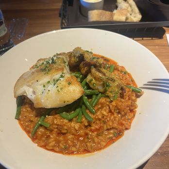 Revelry - Grouper special with shrimp, green beans and risotto. - American Near Me - Hershey, Pennsylvania